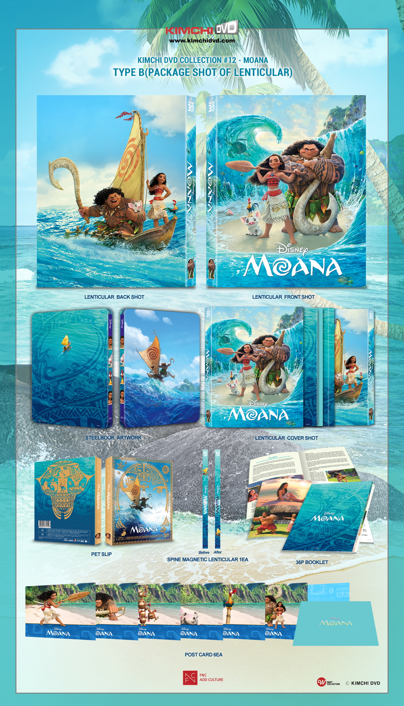  Oceania (Blu-Ray 3D Steelbook + 2D);Moana [Import italien] :  Movies & TV