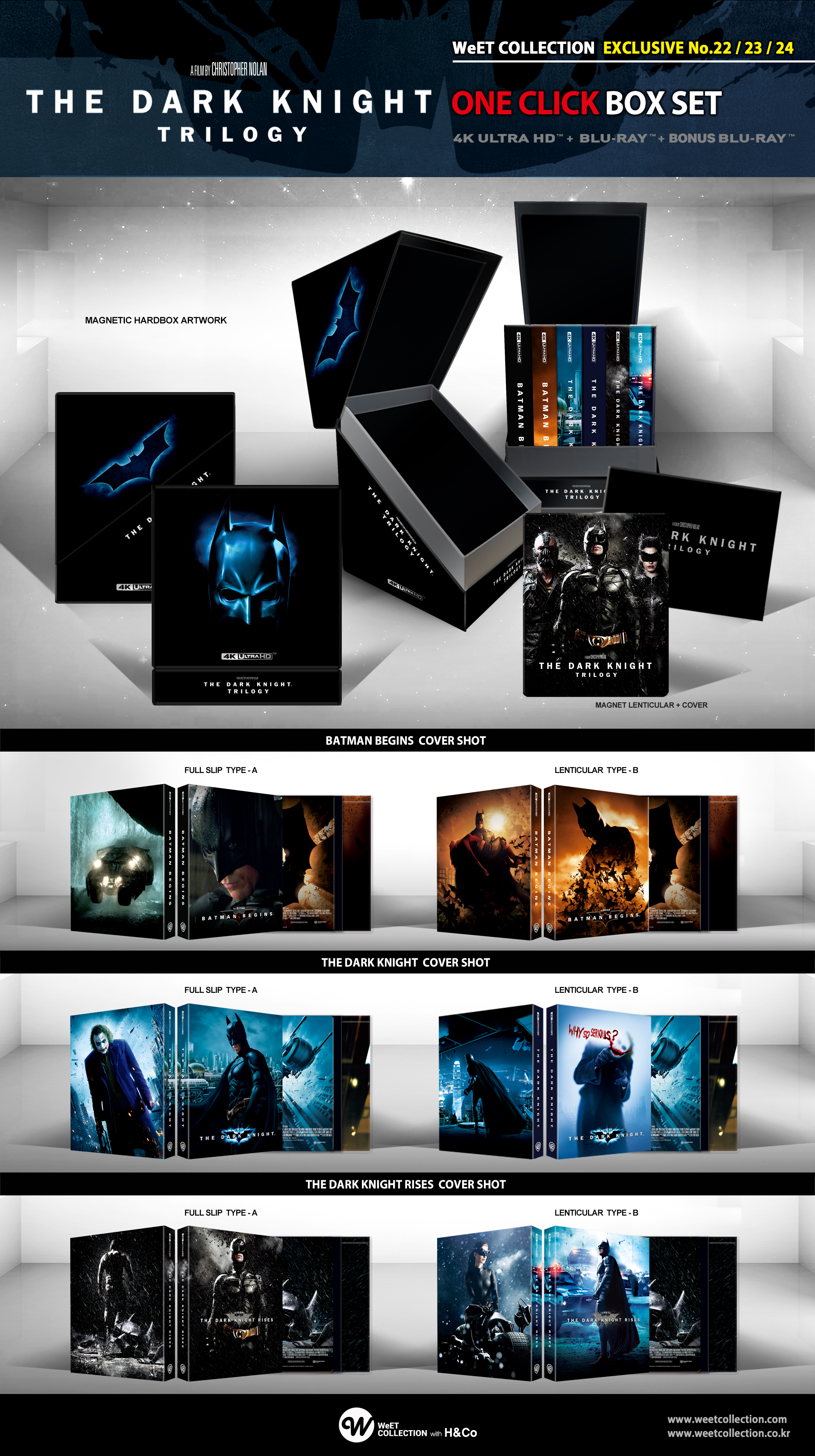 Blu-ray] The Dark Knight Trilogy Box 4K UHD Steelbook LE
