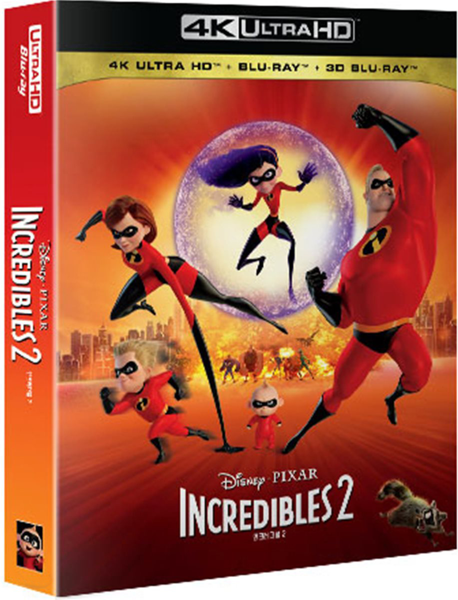 [Blu-ray] Incredibles 2 4K UHD(4Disc: 4K UHD + 3D + 2D + Bonus Disc) Fullslip Steelbook Limited Edition